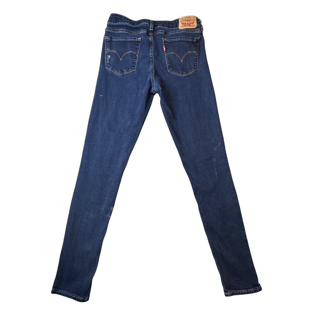 Levi's 711 Skinny Filiforme Dark Wash Denim Jeans Women's‎ Size 27 Paint Stains